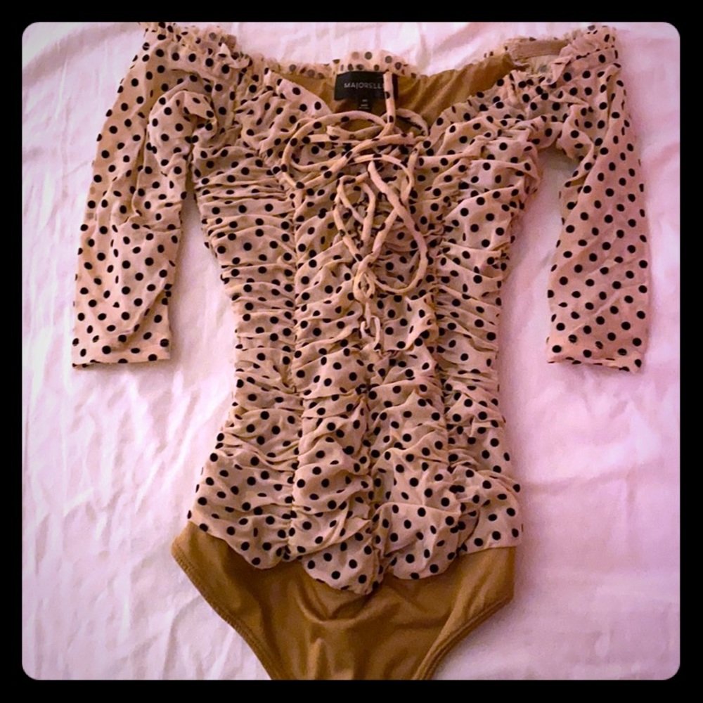 Majorelle - Selina bodysuit in pink dot